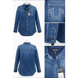 True Religion Women's Jacket - Denim Trendy Casual Outerwear, Size S/P